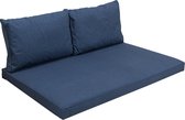 Madison waterproof kussenset blauw voor loungeset 3-delige palletkussen set