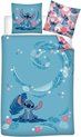 Disney Lilo & Stitch Dekbedovertrek Tropical - Eenpersoons - 140 x 200 + 65 x 65 cm - Katoen Flanel
