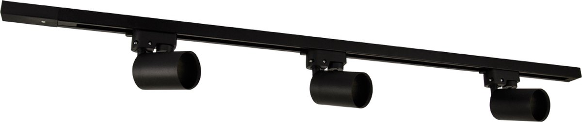 Sofia 1-Fase Railverlichting - GU10 – 100cm – I-vorm - 3 spots - Railsysteem - Zwart