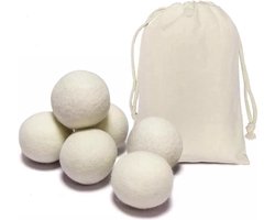 Drogerballen - Wasballen - Droogballen voor wasmachine - Wasbollen Wol - Voor Drogers - 6 Stuks