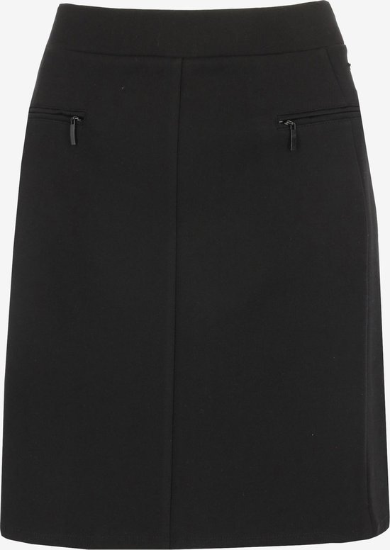 Jersey Rok With Zipper Pockets Dames - Zwart - Maat XL