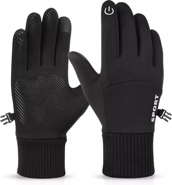 WVspecials tech fleece handschoenen – touchscreen – waterdicht – maat L – zwart