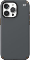 Speck hoesje geschikt voor Apple iPhone 15 Pro Max - Slank - MagSafe - Ultieme Bescherming - Luxe Soft-touch Afwerking - Valbescherming gecertificeerd tot 4 meter - Microban Antibacterieel - Presidio2 Pro lijn -Grijs