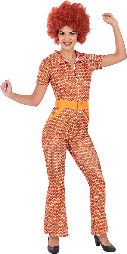 Funidelia | Costume des années 70 pour femme Disco, Abba, Bee Gees, Decades - Costume pour Adultes Accessoires costumes et accessoires pour Halloween, carnaval et fêtes - Taille M - Oranje