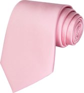 Fako Fashion® - Cravate - Uni - Satin - 8cm - 145cm - Rose clair