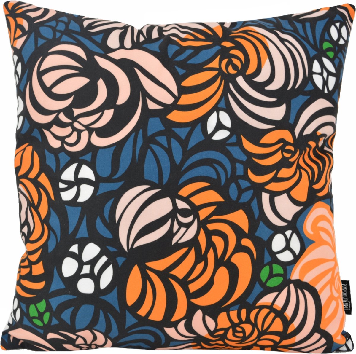 Gek op Kussens! Fusion Flowers #1 Kussenhoes | Katoen/Polyester | 45 x 45 cm Blauw