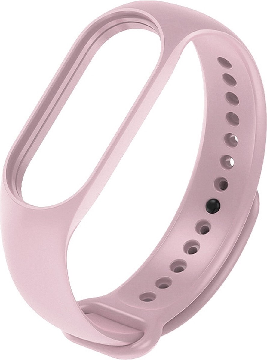 Siliconen bandje - Geschikt voor Xiaomi Mi Band 5 & 6 - Official Pink