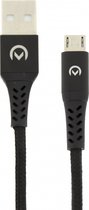 Mobilize Nylon USB-A naar Micro USB Kabel 1 Meter - Zwart