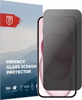 Rosso Privacy Screen Protector Geschikt voor de Apple iPhone 15 Plus - 9H Gehard Glas - Case Friendly Tempered Glass - Eenvoudige Installatie