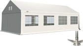 GO-BASIC 4x8 met grondframe partytent pvc | 1200N | 500gr m²| 220cm doorloophoogte | condens sluizen in dak