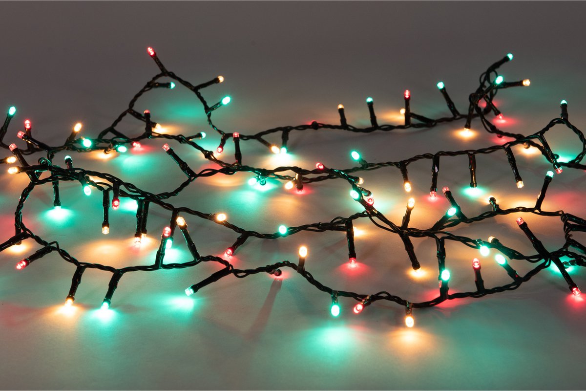 Anna's Collection kerstverlichting - 700 led lampjes - groen/rood - 1600 cm - lichtsnoer - met timer