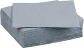Serviettes de table/de fête Color Party - 30x - gris argenté - 38 x 38 cm - papier - 3 couches