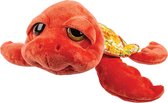 Suki Gifts pluche zeeschildpad Jules knuffeldier - cute eyes - rood - 24 cm - Hoge kwaliteit