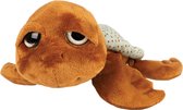 Suki Gifts pluche zeeschildpad Jules knuffeldier - cute eyes - donkerbruin - 24 cm - Hoge kwaliteit