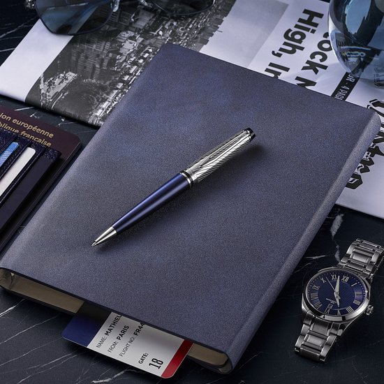 Waterman Expert Fountain Pen | Metal & Blue Lacquer