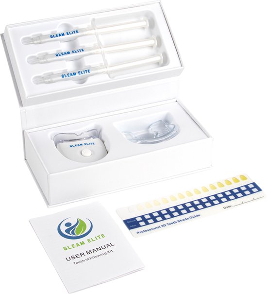Gleam Elite Tandenbleekset Teeth whitening strips PAP+ formule met