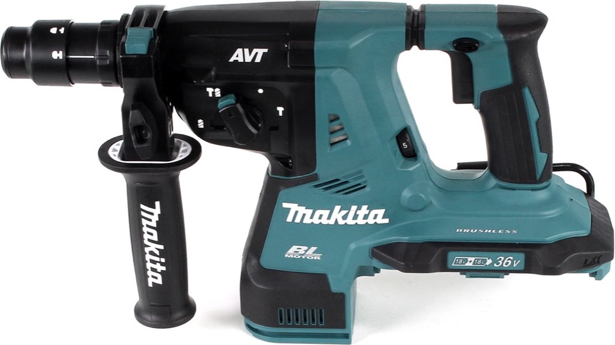 Makita DHR281Z 36V (2x 18V) Li-Ion Accu SDS-plus combihamer body - 2,8J - koolborstelloos thumbnail 3