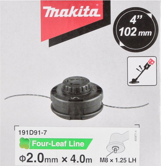 Testa A 2 Fili Tap&Go 2,0 Mm Per Tagliaerba Makita | Compatibile Con Modelli DUR187L/U E DUR188L - Foto 6