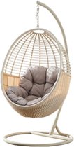 egg chair - hangstoel - cream - hoefijzer frame - inclusief kussen