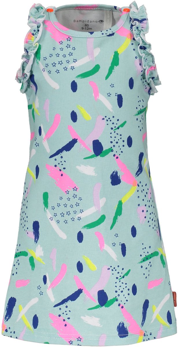 Bampidano baby meisjes jurk Eloise Blue Allover