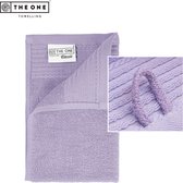 The One Towelling Classic Gastendoek - Kleine handdoek - Hoge vochtopname - 100% Gekamd katoen - 30 x 50 cm- Lavendel