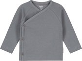 Sweet Petit Mini overslagshirt rib - Unisex - Light Graphite Grey - Maat 50