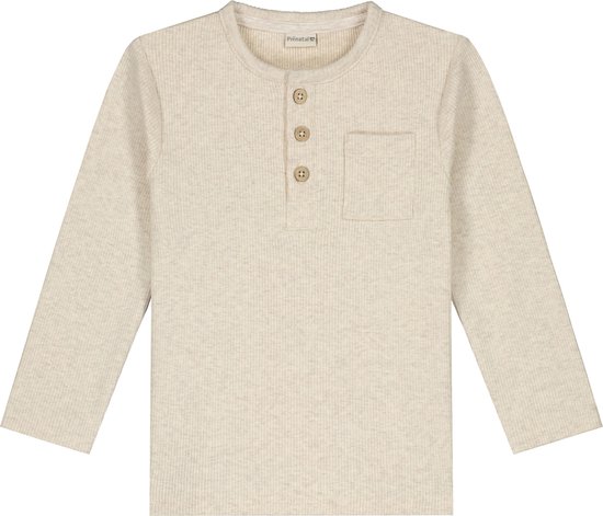 Prénatal baby shirt - Jongens Kleding - Soft Brown Melange - Maat 68