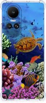 Silicone Back Cover Geschikt voor OPPO Reno10 Smartphone hoesje met doorzichtige rand Vissen