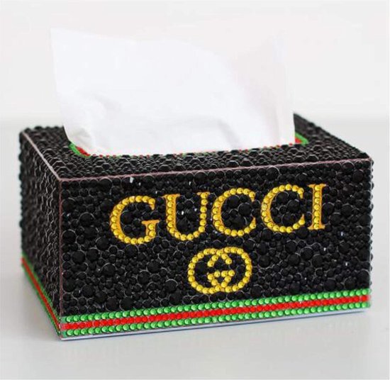 DHH - Gucci - couvercle de boîte à mouchoirs - Peinture Diamond - Pierres  rondes. | bol
