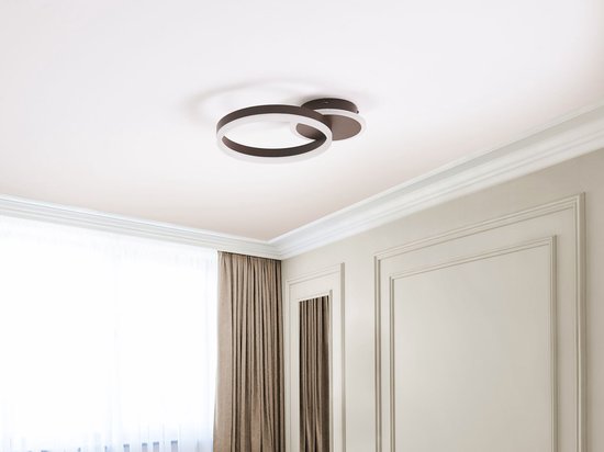 GLYDE - Plafonnier - Marron - Aluminium