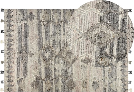 ARATASHEN - Kelim vloerkleed - Grijs - 200 x 300 cm - Wol