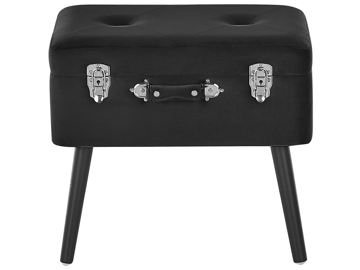 MALLARD - Hocker - Zwart - Fluweel
