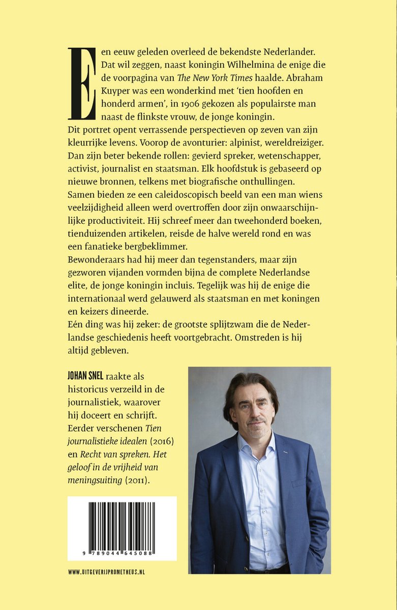 De zeven levens van Abraham Kuyper - back cover