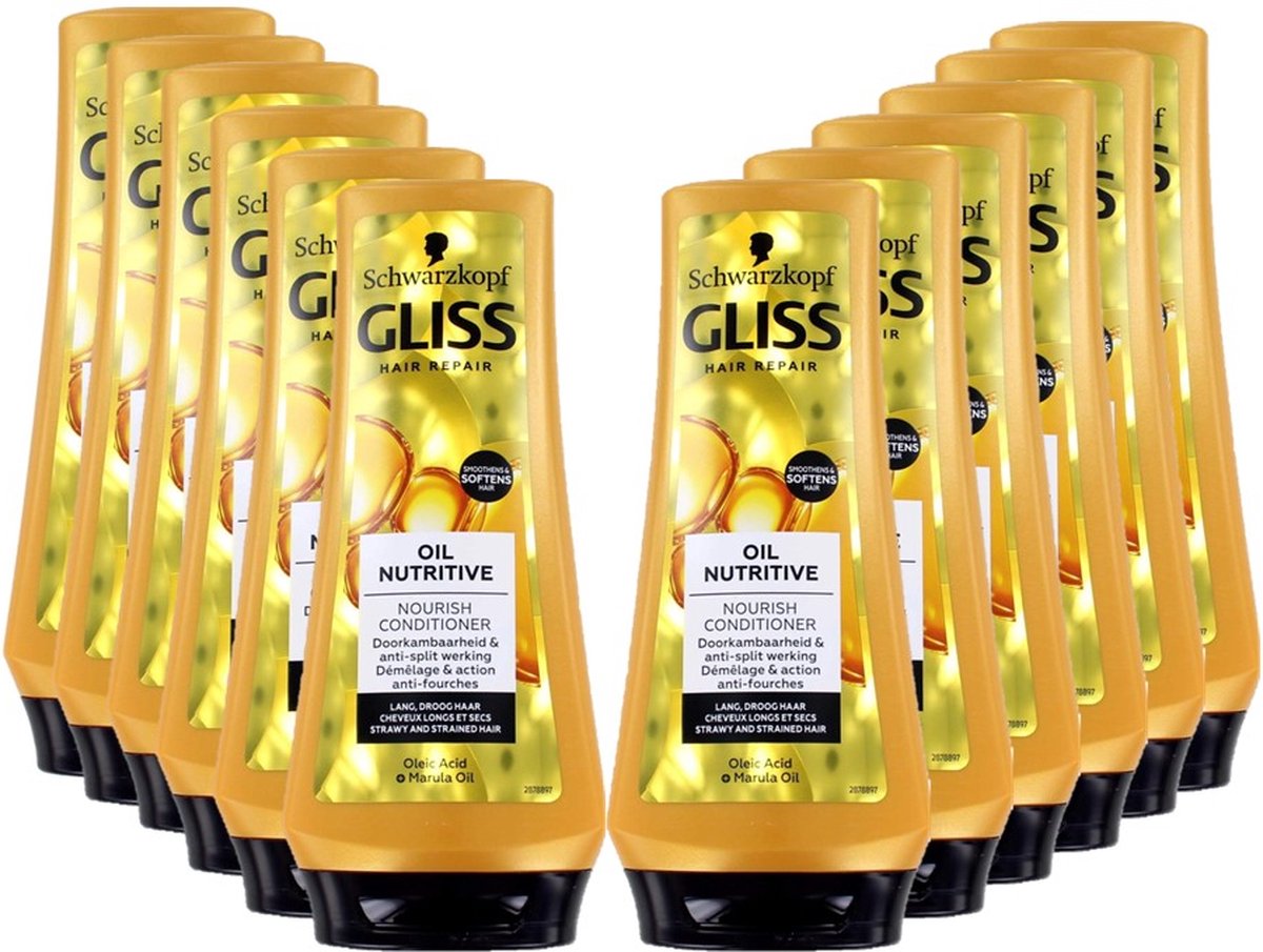 Gliss Kur Oil Nutritive Conditioner - 12 x 200 ml