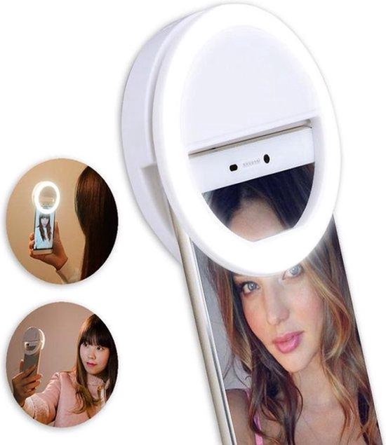 Jumada's Selfie Ring Light Clip Telefoon - Selfiering Iphone - Lightclip Samsung