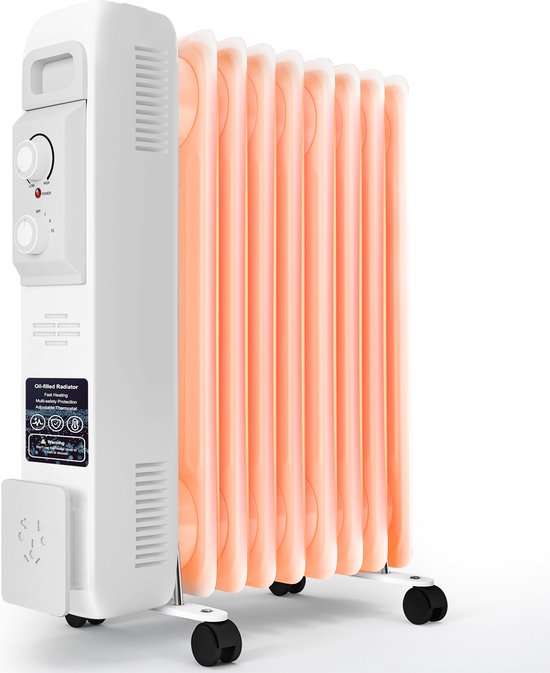 Elektrische Rol Radiator Elekiatech Elektrische Radiator - Olieradiator 2000W - 3 ...