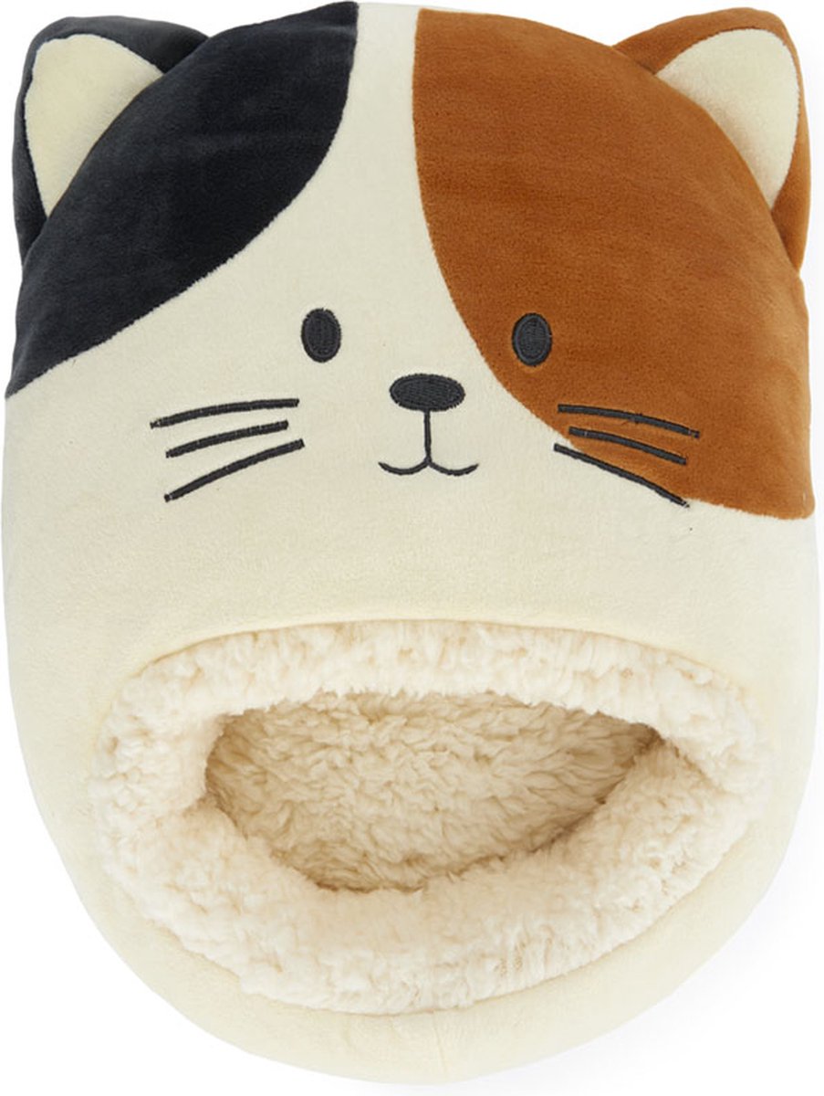 Goedkoopste Balvi Voetenwarmer Kat Poes Kitty Wit Bruin One Size