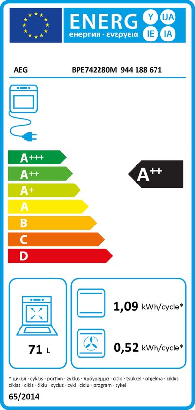 FOUR ENCASTRABLE AEG BPS355061M