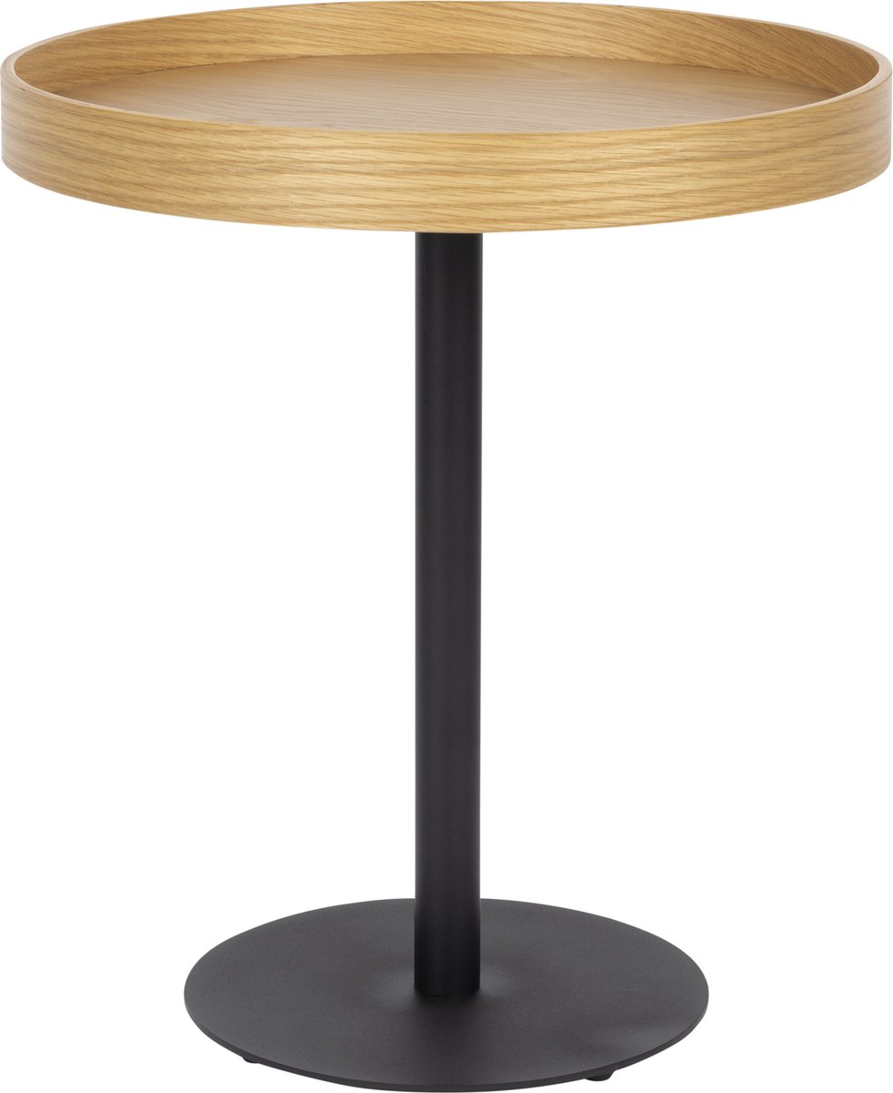 Housecraft Living Yuri Bijzettafel Rond 45x45 cm Hout Eiken - Bruin