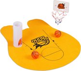 relaxdays toilet basketbal - wc basketball set - met 3 ballen - mat - mini basketbal set