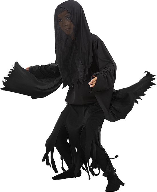 FUNIDELIA Dementor kostuum - Harry Potter voor jongens Schurken - jaar cm) - Zwart