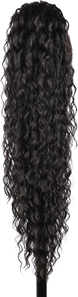 Miss Ponytails - Brazilian Krullen ponytail extentions - 28 inch - Zwart 2 - Hair extentions - Haarverlenging