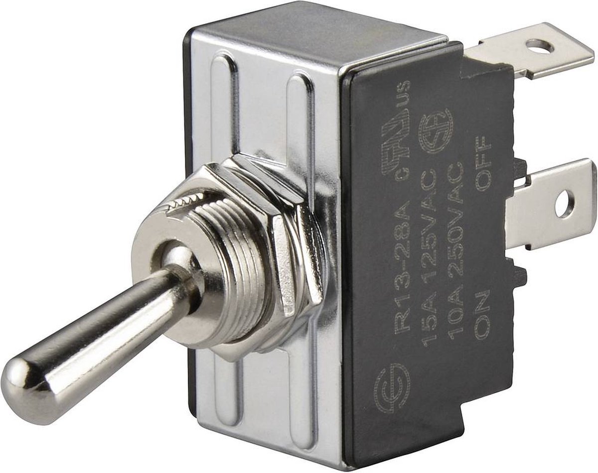 TRU COMPONENTS 1587808 TC-R13-28A-01 Tuimelschakelaar 250 V/AC 10 A 1x uit/aan Continu 1 stuk(s)