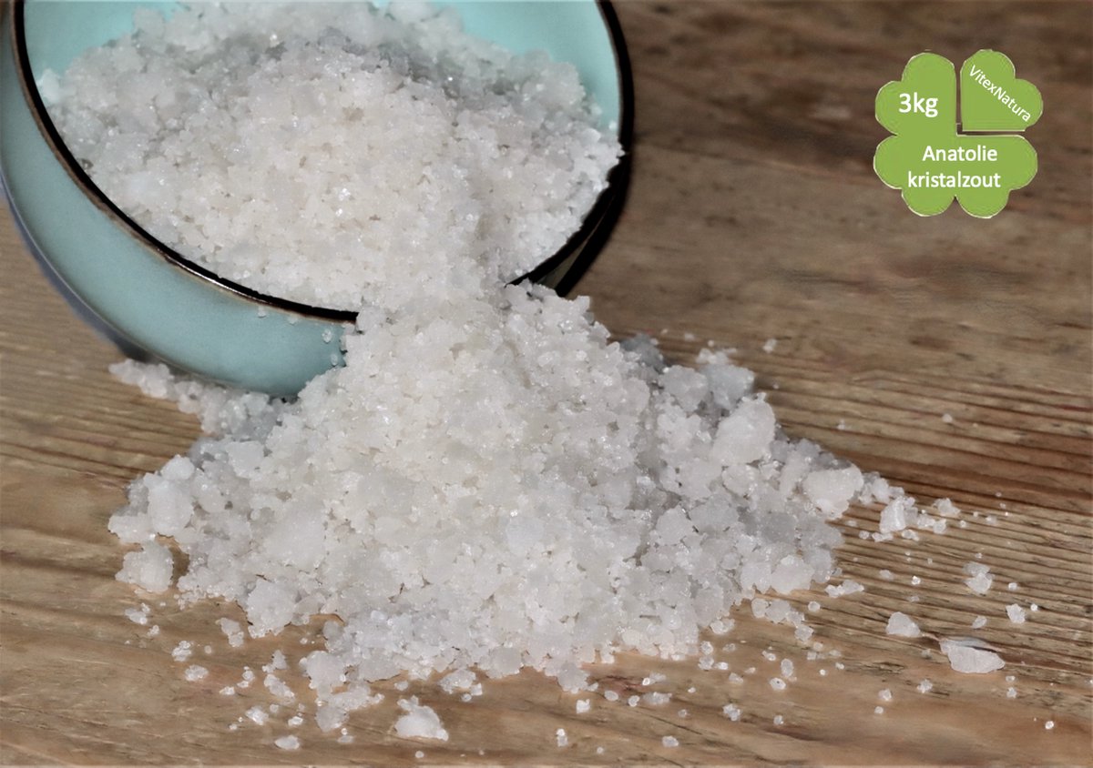 Anatolie zout | 3KG | 6x500g | 100% natuurlijk mineralen kristal zout | Vitex Natura