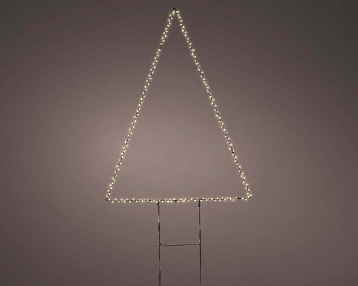 Lumineo - microled steker l1b52h77 cm zwart/wit kerstverlichting