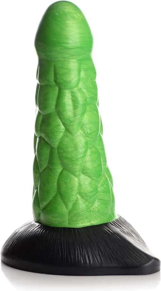 Goedkoopste XR Brands Radioactive Reptile - Dikke Geschubde Siliconen Dildo green