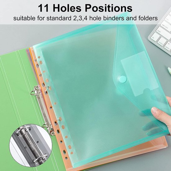 Sac de Rangement Transparent en Plastique pour Documents A4