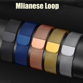 Horloge Bandje Geschikt voor Apple Watch 42/44/45/49 mm-Milanees – Licht Groen - Roestvrij staal Magneet Sluiting – Series 1/2/3/4/5/6/7/SE/ en Ultra