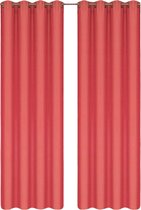 Glow Thuis - Verduisterende Gordijnen - kant en klaar -Donker roze Curtains- Met Ringen - 140 x 250 cm