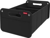 Auto Organizer kofferbak - Opbergbox - Anti-slip Klitenband- 2 Sorteervakken - Inklapbaar - Zwart